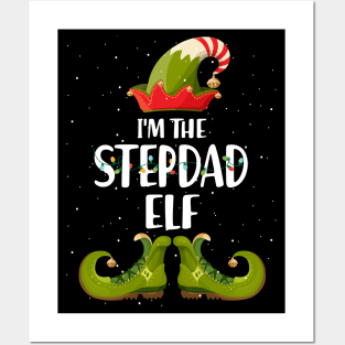 Im The Stepdad Elf Shirt Matching Christmas Family Gift Posters and Art